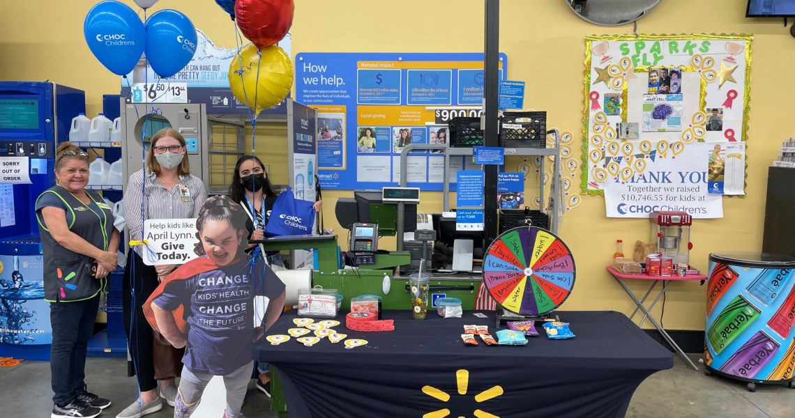 Walmart associates supporting CHOC at their local campaign