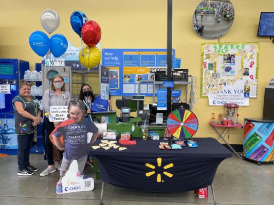 Walmart associates supporting CHOC at their local campaign