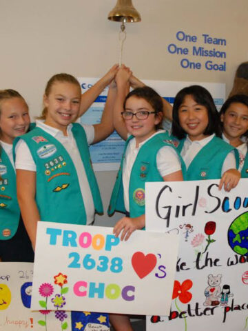 Girl Scout Troop Donates Cookie Sales Profits to CHOC