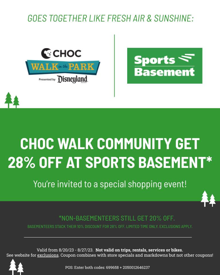 Sports Basement Orange County CHOC Children's Foundation