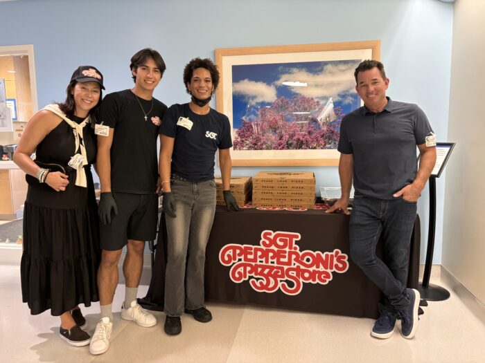 The Sgt. Pepperoni team serving their famous pizzas at CHOC.